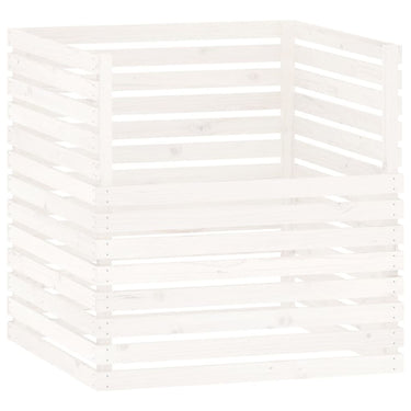 Komposter Weiß 100x100x102 cm Massivholz Kiefer